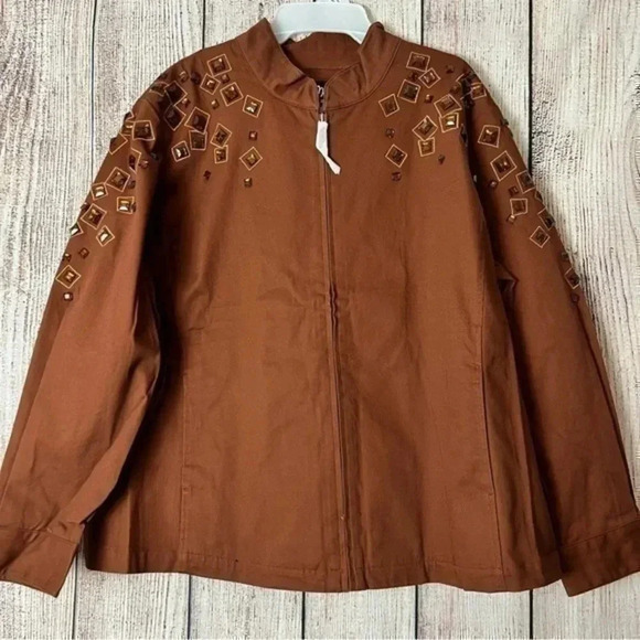 Bob Mackie Jackets & Blazers - Vintage 90s Bob Mackie Womens Jewelled wearable art jacket 2X